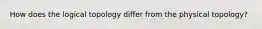 How does the logical topology differ from the physical topology?