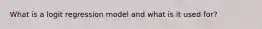 What is a logit regression model and what is it used for?