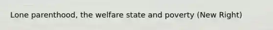 Lone parenthood, the welfare state and poverty (New Right)