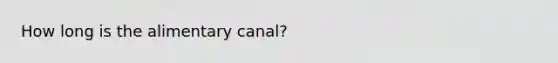 How long is the alimentary canal?