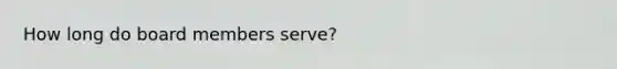 How long do board members serve?