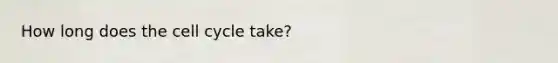 How long does the cell cycle take?