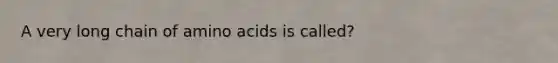 A very long chain of amino acids is called?