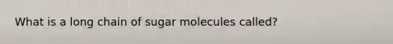 What is a long chain of sugar molecules called?