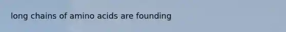 long chains of amino acids are founding