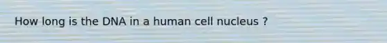 How long is the DNA in a human cell nucleus ?