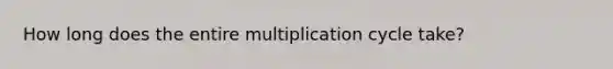 How long does the entire multiplication cycle take?