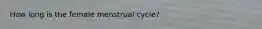How long is the female menstrual cycle?