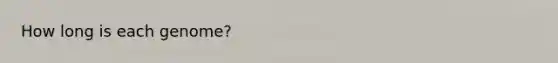 How long is each genome?