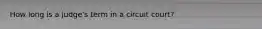 How long is a judge's term in a circuit court?