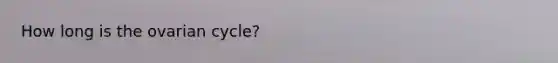 How long is the ovarian cycle?