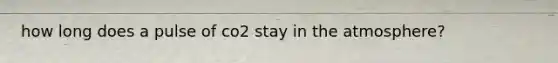 how long does a pulse of co2 stay in the atmosphere?