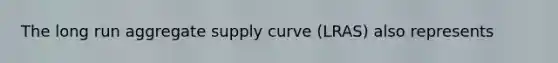 The long run aggregate supply curve (LRAS) also represents