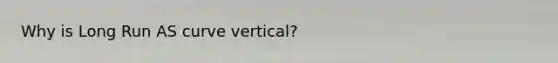 Why is Long Run AS curve vertical?