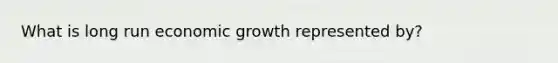 What is long run economic growth represented by?