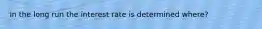 in the long run the interest rate is determined where?