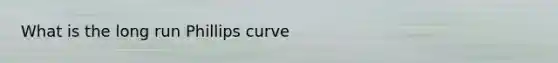 What is the long run Phillips curve