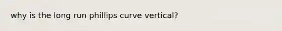 why is the long run phillips curve vertical?