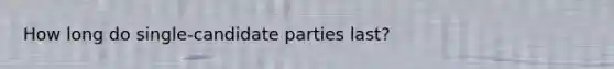 How long do single-candidate parties last?