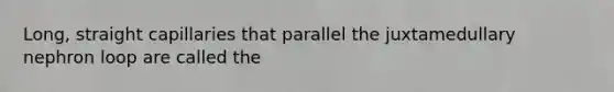 Long, straight capillaries that parallel the juxtamedullary nephron loop are called the