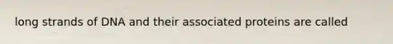 long strands of DNA and their associated proteins are called