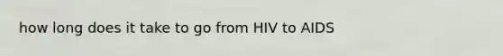 how long does it take to go from HIV to AIDS