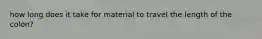 how long does it take for material to travel the length of the colon?