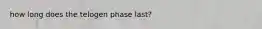 how long does the telogen phase last?