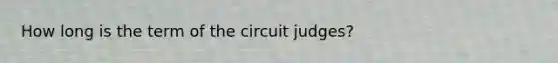 How long is the term of the circuit judges?