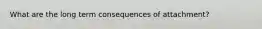 What are the long term consequences of attachment?