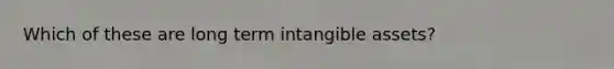 Which of these are long term <a href='https://www.questionai.com/knowledge/kfaeAOzavC-intangible-assets' class='anchor-knowledge'>intangible assets</a>?