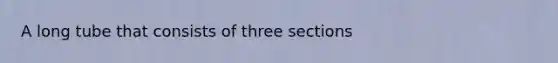 A long tube that consists of three sections
