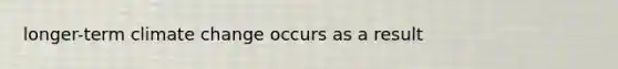 longer-term climate change occurs as a result