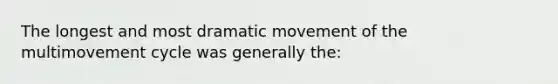 The longest and most dramatic movement of the multimovement cycle was generally the: