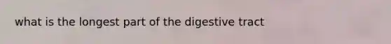 what is the longest part of the digestive tract