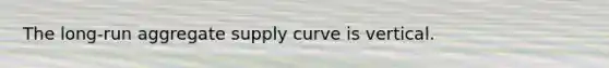 The long-run aggregate supply curve is vertical.