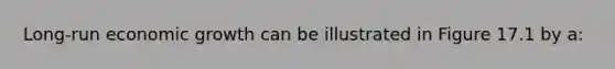 Long-run economic growth can be illustrated in Figure 17.1 by a: