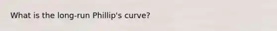 What is the long-run Phillip's curve?