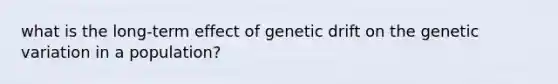 what is the long-term effect of genetic drift on the genetic variation in a population?