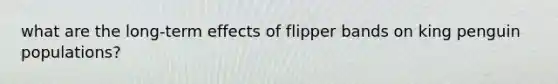 what are the long-term effects of flipper bands on king penguin populations?