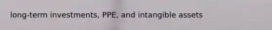 long-term investments, PPE, and intangible assets