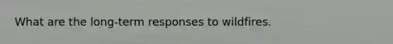 What are the long-term responses to wildfires.