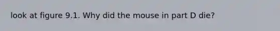 look at figure 9.1. Why did the mouse in part D die?