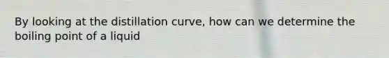 By looking at the distillation curve, how can we determine the boiling point of a liquid