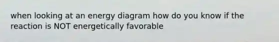 when looking at an energy diagram how do you know if the reaction is NOT energetically favorable