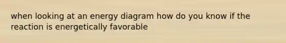when looking at an energy diagram how do you know if the reaction is energetically favorable