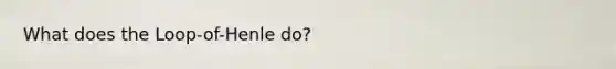 What does the Loop-of-Henle do?