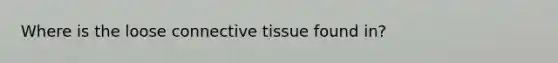 Where is the loose connective tissue found in?