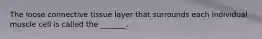 The loose connective tissue layer that surrounds each individual muscle cell is called the _______.