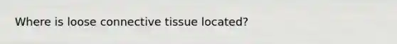 Where is loose connective tissue located?